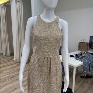Elegant Tan Sleeveless Dress